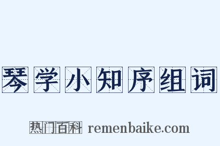 琴学小知序组词是什么意思的图片